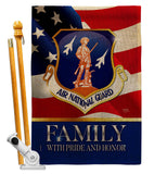 US Air National Guard Family Honor - Military Americana Vertical Impressions Decorative Flags HG108618 Made In USA