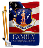 US Air National Guard Family Honor - Military Americana Vertical Impressions Decorative Flags HG108618 Made In USA