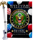 Welcome Home Army - Military Americana Vertical Impressions Decorative Flags HG108627 Made In USA
