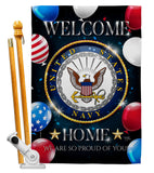 Welcome Home Navy - Military Americana Vertical Impressions Decorative Flags HG108628 Made In USA