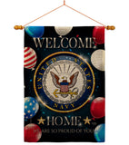 Welcome Home Navy - Military Americana Vertical Impressions Decorative Flags HG108628 Made In USA