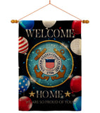 Welcome Home Coast Guard - Military Americana Vertical Impressions Decorative Flags HG108629 Made In USA