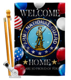 Welcome Home Army National Guard - Military Americana Vertical Impressions Decorative Flags HG108631 Made In USA