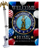 Welcome Home Army National Guard - Military Americana Vertical Impressions Decorative Flags HG108631 Made In USA