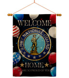 Welcome Home Army National Guard - Military Americana Vertical Impressions Decorative Flags HG108631 Made In USA