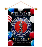 Welcome Home National Guard - Military Americana Vertical Impressions Decorative Flags HG108633 Made In USA