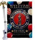 Welcome Home National Guard - Military Americana Vertical Impressions Decorative Flags HG108633 Made In USA