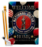 Welcome Home National Guard - Military Americana Vertical Impressions Decorative Flags HG108633 Made In USA