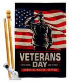 Honor Our Veterans - Military Americana Vertical Impressions Decorative Flags HG108638 Made In USA