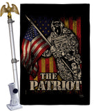 The Patriot - Military Americana Vertical Impressions Decorative Flags HG108639 Made In USA