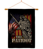 The Patriot - Military Americana Vertical Impressions Decorative Flags HG108639 Made In USA