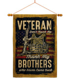 Veteran Brothers - Military Americana Vertical Impressions Decorative Flags HG108640 Made In USA