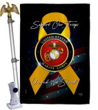 Support Marine Corps - Military Americana Vertical Impressions Decorative Flags HG108645 Made In USA