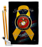 Support Marine Corps - Military Americana Vertical Impressions Decorative Flags HG108645 Made In USA
