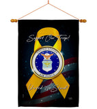 Support Air Force - Military Americana Vertical Impressions Decorative Flags HG108647 Made In USA