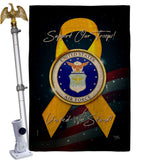 Support Air Force - Military Americana Vertical Impressions Decorative Flags HG108647 Made In USA