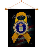 Support Air Force - Military Americana Vertical Impressions Decorative Flags HG108647 Made In USA