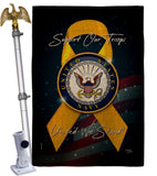 Support Navy - Military Americana Vertical Impressions Decorative Flags HG108648 Made In USA