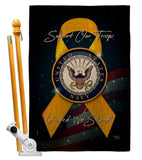 Support Navy - Military Americana Vertical Impressions Decorative Flags HG108648 Made In USA