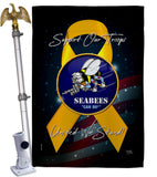 Support Seabees - Military Americana Vertical Impressions Decorative Flags HG108652 Made In USA