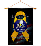 Support Seabees - Military Americana Vertical Impressions Decorative Flags HG108652 Made In USA