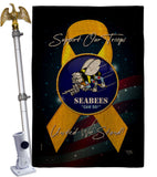 Support Seabees - Military Americana Vertical Impressions Decorative Flags HG108652 Made In USA