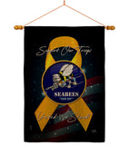 Support Seabees - Military Americana Vertical Impressions Decorative Flags HG108652 Made In USA