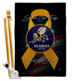 Support Seabees - Military Americana Vertical Impressions Decorative Flags HG108652 Made In USA