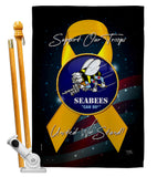 Support Seabees - Military Americana Vertical Impressions Decorative Flags HG108652 Made In USA