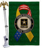 Support Army Troops - Military Americana Vertical Impressions Decorative Flags HG108654 Made In USA