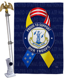 Support Air National Guard Troops - Military Americana Vertical Impressions Decorative Flags HG108657 Made In USA