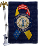 Support Air National Guard Troops - Military Americana Vertical Impressions Decorative Flags HG108657 Made In USA