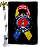 Support Army National Guard Troops - Military Americana Vertical Impressions Decorative Flags HG108658 Made In USA