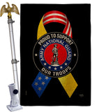 Support Army National Guard Troops - Military Americana Vertical Impressions Decorative Flags HG108658 Made In USA