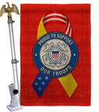 Support Coast Guard Troops - Military Americana Vertical Impressions Decorative Flags HG108660 Made In USA