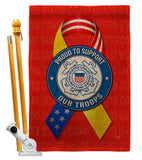 Support Coast Guard Troops - Military Americana Vertical Impressions Decorative Flags HG108660 Made In USA