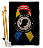 Support POW MIA Troops - Military Americana Vertical Impressions Decorative Flags HG108663 Made In USA