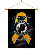 Support POW MIA - Military Americana Vertical Impressions Decorative Flags HG108665 Made In USA