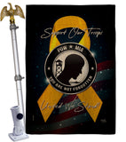 Support POW MIA - Military Americana Vertical Impressions Decorative Flags HG108665 Made In USA