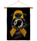 Support POW MIA - Military Americana Vertical Impressions Decorative Flags HG108665 Made In USA