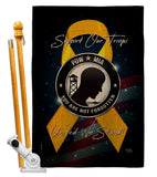 Support POW MIA - Military Americana Vertical Impressions Decorative Flags HG108665 Made In USA