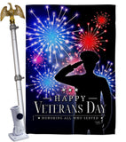 Honoring Who Served - Military Americana Vertical Impressions Decorative Flags HG108668 Made In USA