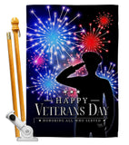 Honoring Who Served - Military Americana Vertical Impressions Decorative Flags HG108668 Made In USA