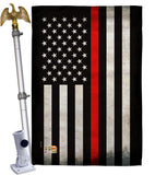 USA Thin Red Line - Military Americana Vertical Impressions Decorative Flags HG137039 Made In USA