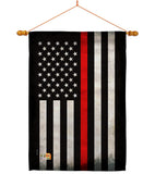 USA Thin Red Line - Military Americana Vertical Impressions Decorative Flags HG137039 Made In USA