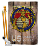 US Marine Corps - Military Americana Vertical Impressions Decorative Flags HG137083 Made In USA