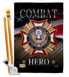 Veterans Hero - Military Americana Vertical Impressions Decorative Flags HG137166 Made In USA