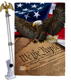 We the People - Military Americana Vertical Impressions Decorative Flags HG137175 Made In USA