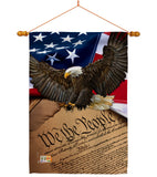 We the People - Military Americana Vertical Impressions Decorative Flags HG137175 Made In USA