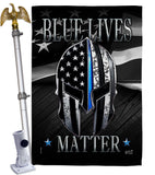 Blue Live Matter - Military Americana Vertical Impressions Decorative Flags HG137293 Made In USA